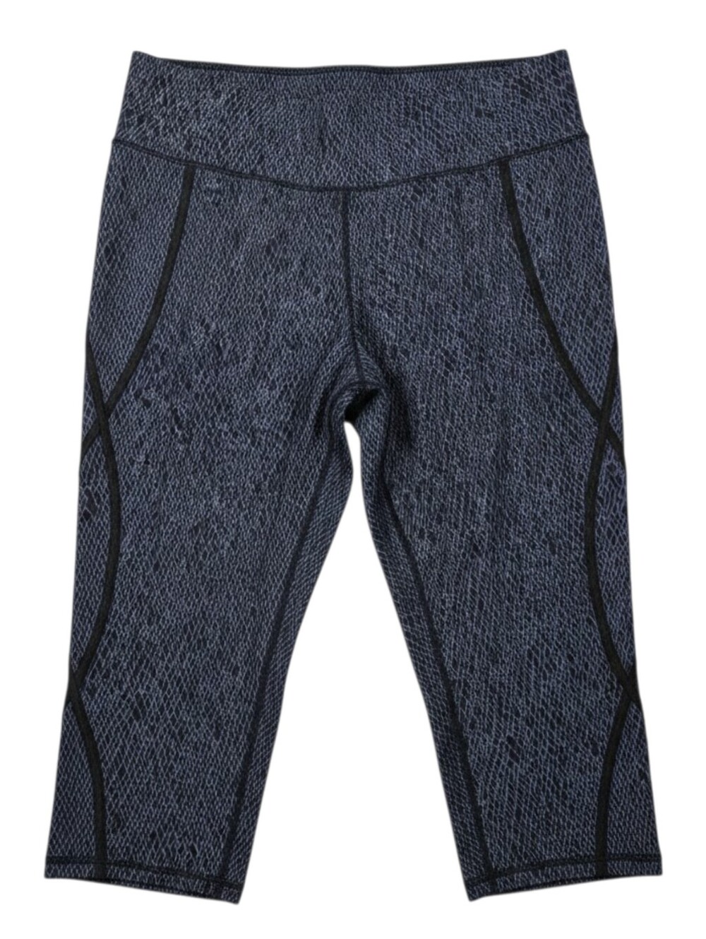 LIVI ACTIVE Gray Snakeskin Print Cropped Leggings In 26/28